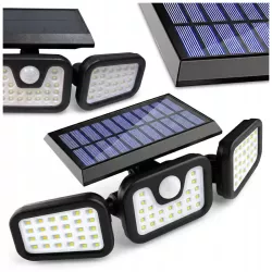 Lampa SOLARNA LED OGRODOWA ZEWNĘTRZNA Naświetlacz uliczna czujnik ruchu-5908263387072