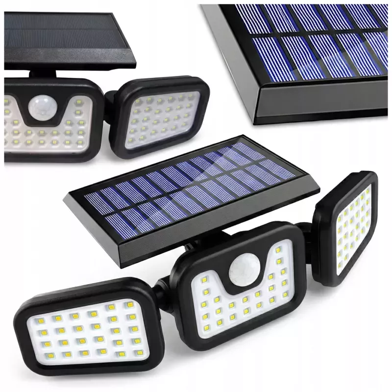 Lampa SOLARNA LED OGRODOWA ZEWNĘTRZNA Naświetlacz uliczna czujnik ruchu-5908263387072