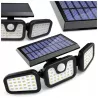 Lampa SOLARNA LED OGRODOWA ZEWNĘTRZNA Naświetlacz uliczna czujnik ruchu-5908263387072