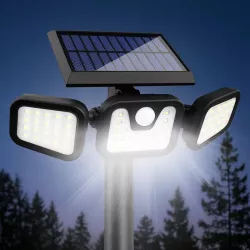 Lampa SOLARNA LED OGRODOWA ZEWNĘTRZNA Naświetlacz uliczna czujnik ruchu-5908263387072