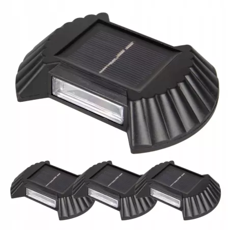 Lampa solarna ogrodowa zewnętrzna Z CZUJNIKIEM elewacyjna do schodów 4szt-5904703008248