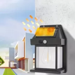 Lampa Solarna LED Latarnia Kinkiet Ścienny z Czujnikiem Ruchu Zmierzchu-5904703008286