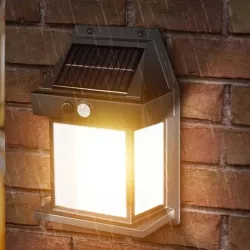 Lampa Solarna LED Latarnia Kinkiet Ścienny z Czujnikiem Ruchu Zmierzchu-5904703008286