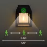 Lampa Solarna LED Latarnia Kinkiet Ścienny z Czujnikiem Ruchu Zmierzchu-5904703008286