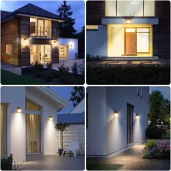 Lampa Solarna LED Latarnia Kinkiet Ścienny z Czujnikiem Ruchu Zmierzchu-5904703008286
