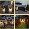 Lampa Solarna LED Latarnia Kinkiet Ścienny z Czujnikiem Ruchu Zmierzchu-5904703008286