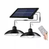 Lampa solarna wisząca podwójna sterowana pilotem 6500K - 5904703008255