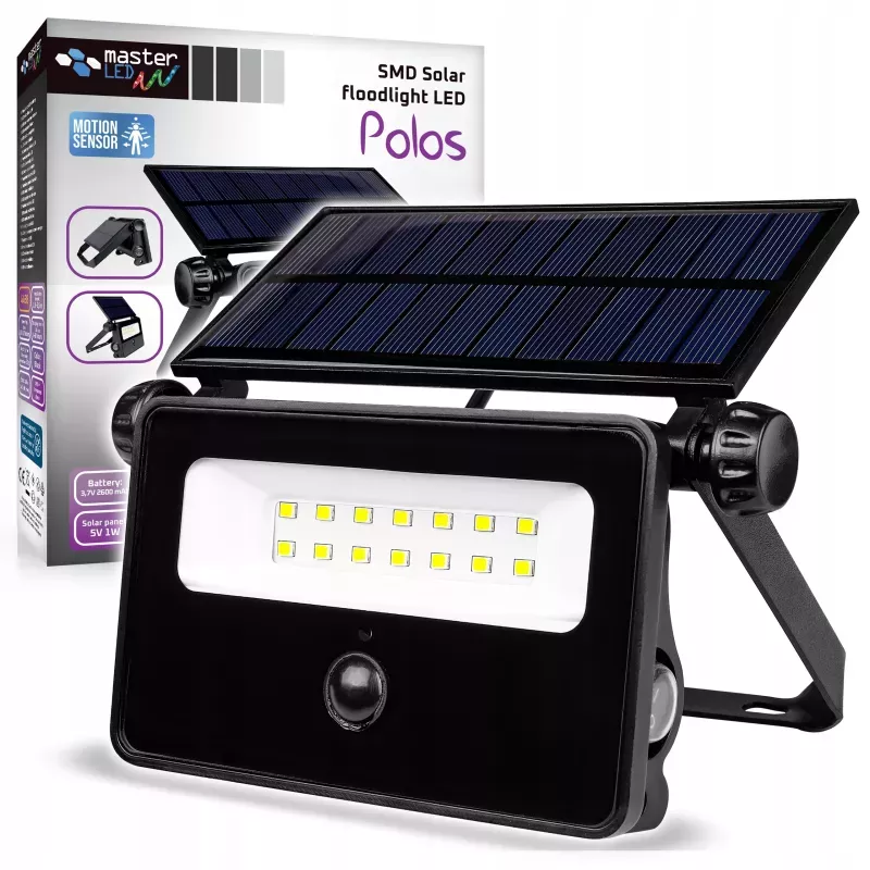 Lampa solarna LED naświetlacz z CZUJNIKIEM RUCHU halogen zewnętrzny-5904703009801