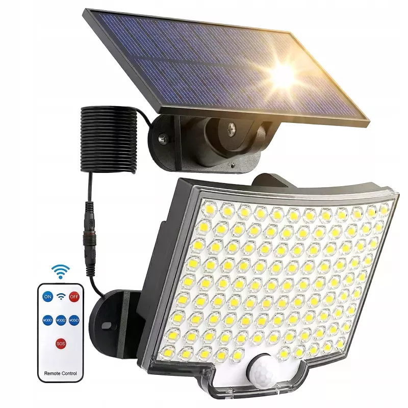 Lampa solarna uliczna LED ogrodowa Z CZUJNIKIEM zewnętrzna elewacyjna-5904703014126