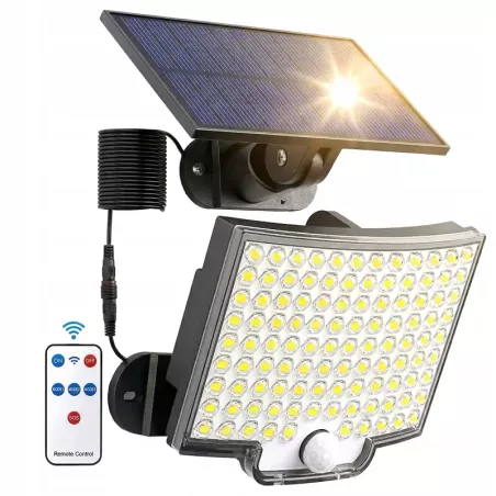 Lampa solarna uliczna LED ogrodowa Z CZUJNIKIEM zewnętrzna elewacyjna-5904703014126