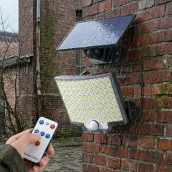 Lampa solarna uliczna LED ogrodowa Z CZUJNIKIEM zewnętrzna elewacyjna-5904703014126