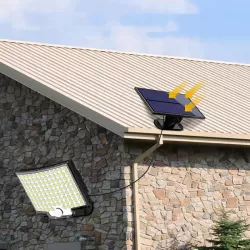 Lampa solarna uliczna LED ogrodowa Z CZUJNIKIEM zewnętrzna elewacyjna-5904703014126