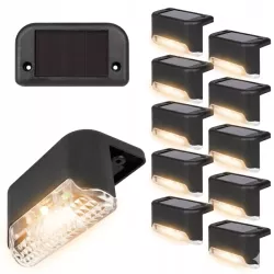 10x Lampki solarne na balkon schody taras ciepłe czujnik zmierzchu LED-5904703016717
