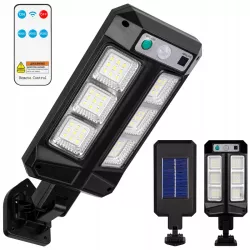 Lampa Solarna Uliczna LED Z CZUJNIKIEM RUCHU I ZMIERZCHU PILOT MOCNA-5904703018841