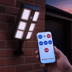 Lampa Solarna Uliczna LED Z CZUJNIKIEM RUCHU I ZMIERZCHU PILOT MOCNA-5904703018834
