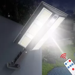 Lampa Solarna Uliczna LED Z CZUJNIKIEM RUCHU I ZMIERZCHU PILOT MOCNA-5904703018834