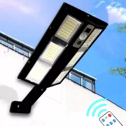 Lampa Solarna Uliczna LED Z CZUJNIKIEM RUCHU I ZMIERZCHU PILOT MOCNA-5904703018834