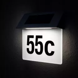 Lampa Solarna PODŚWIETLANY NUMER DOMU LED TABLICZKA Z NUMEREM CZUJNIK-5904703018858