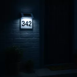 Lampa Solarna PODŚWIETLANY NUMER DOMU LED TABLICZKA Z NUMEREM CZUJNIK-5904703018858