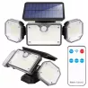 Lampa solarna uliczna NAŚWIETLACZ halogen LED czujnik ruchu OGRODOWA pilot-5904703020295