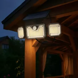 Lampa solarna uliczna NAŚWIETLACZ halogen LED czujnik ruchu OGRODOWA pilot-5904703020295