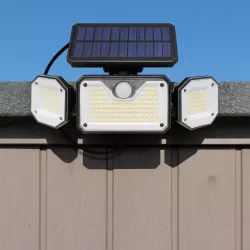Lampa solarna uliczna NAŚWIETLACZ halogen LED czujnik ruchu OGRODOWA pilot-5904703020295