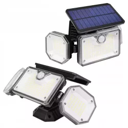 Lampa solarna uliczna NAŚWIETLACZ halogen LED czujnik ruchu OGRODOWA pilot-5904703020295