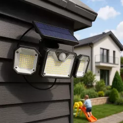 Lampa solarna uliczna NAŚWIETLACZ halogen LED czujnik ruchu OGRODOWA pilot-5904703020295