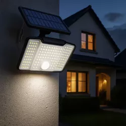 Lampa solarna uliczna NAŚWIETLACZ halogen LED czujnik ruchu OGRODOWA-5904703020301