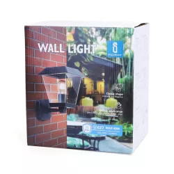 Kinkiet lampa ścienna w stylu vintage czarna oprawka E27 bez żarówki - 8433325207588