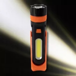 Xudo Latarka Led 3W COB + 3W LED 3xAAA IP20 Pomarańczowo-Czarna XD-HH120-5904703009306