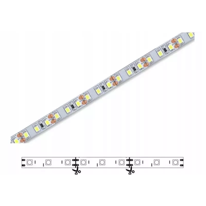 Taśma LED 120 diod / metr barwa biała neutralna 12V 9,6W/m samoprzylepna-5903002034774