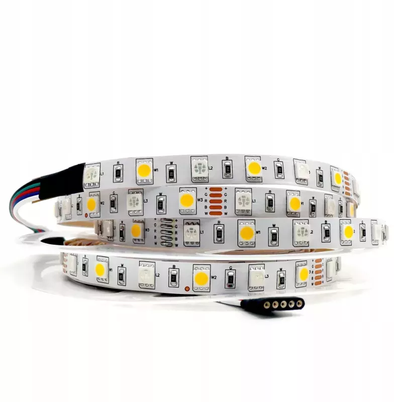 Taśma LED SMD 5050 60LED/m RGB+WW 12mm WIELOKOLOROWA IP20 12V-5903002032633