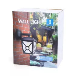 Kinkiet ścienny lampa w stylu vintage czarna oprawka E27 bez żarówki - 8433325207601