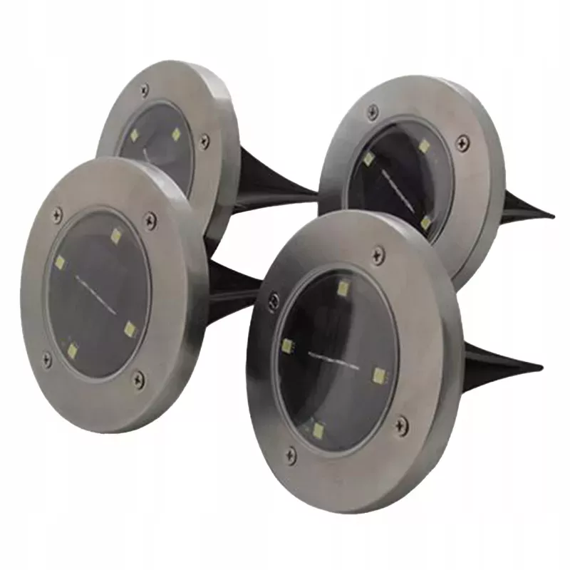 4x Lampka Ogrodowa LED Oprawa SOLARNA Dogruntowa Wbijana Czujnik Zmierzchu-5908263380998