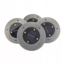4x Lampka Ogrodowa LED Oprawa SOLARNA Dogruntowa Wbijana Czujnik Zmierzchu-5908263380998