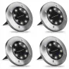 ZESTAW 4x LAMPA NAJAZDOWA 8LED SOLARNA OGRODOWA wbijana GRUNTOWA czujnik-5908263381001