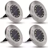 4x Lampa solarna ogrodowa zewnętrzna 12x LED wbijana GRUNTOWA-5908263383784