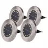 4x Lampa solarna ogrodowa zewnętrzna 12x LED wbijana GRUNTOWA-5908263383784