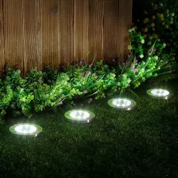 4x Lampa solarna ogrodowa zewnętrzna 12x LED wbijana GRUNTOWA-5908263383784