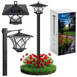 Lampa SOLARNA Ogrodowa LED 1,5m LATARNIA słupek stojący zewnętrzna-5908263387386