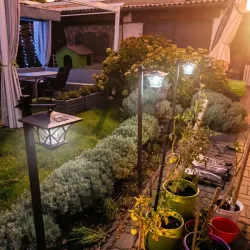 Lampa SOLARNA Ogrodowa LED 1,5m LATARNIA słupek stojący zewnętrzna-5908263387386