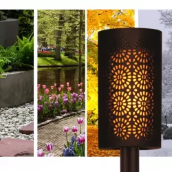 Lampa solarna ogrodowa wbijana LED POCHODNIA efekt OGIEŃ PŁOMIEŃ-5904703001270