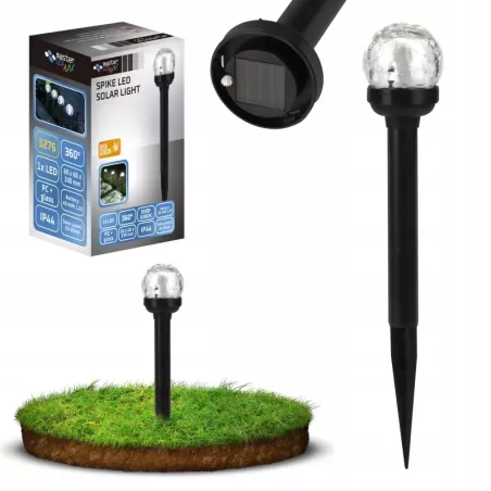 Lampa solarna ogrodowa LED WBIJANA czujnik zmierzchu grot-5904703001331