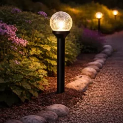Lampa solarna ogrodowa LED WBIJANA czujnik zmierzchu grot-5904703001331