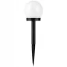 Lampa ogrodowa Kula solarna LED 10 cm wbijana naziemna biała mleczna-5903002033463