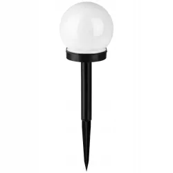 Lampa ogrodowa Kula solarna LED 10 cm wbijana naziemna biała mleczna-5903002033463