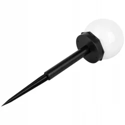 Lampa ogrodowa Kula solarna LED 10 cm wbijana naziemna biała mleczna-5903002033463