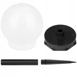 Lampa ogrodowa Kula solarna LED 10 cm wbijana naziemna biała mleczna-5903002033463
