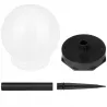 Lampa ogrodowa Kula solarna LED 10 cm wbijana naziemna biała mleczna-5903002033463